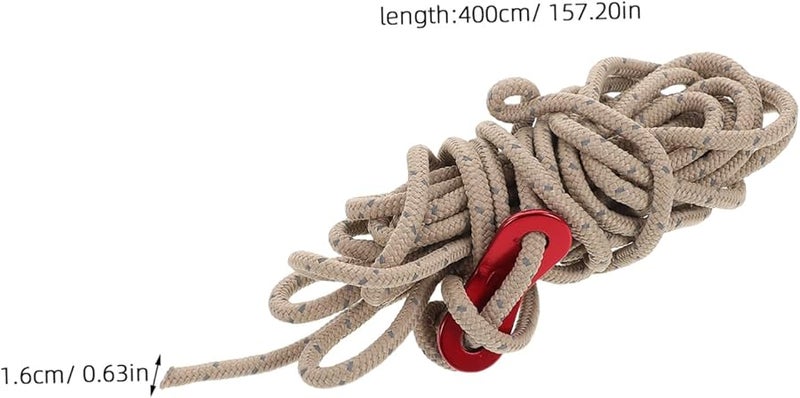 Heavy Duty Reflective Tent Ropes 8pcs with Tensioners Windproof Cord for Camping Tarps Hiking Night Safety - Image 2